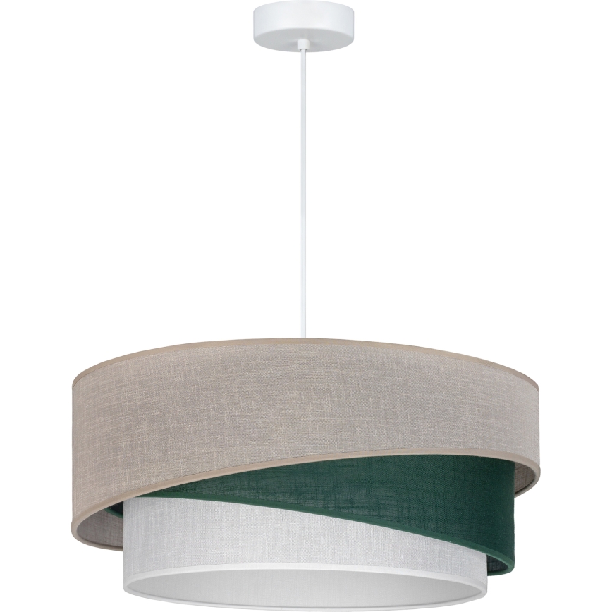 Brilagi - Závesný luster na lanku ARROW 1xE27/60W/230V pr. 45 cm béžová/zelená/biela