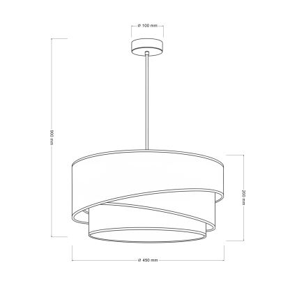 Brilagi - Závesný luster na lanku ARROW 1xE27/60W/230V pr. 45 cm béžová/zelená/biela