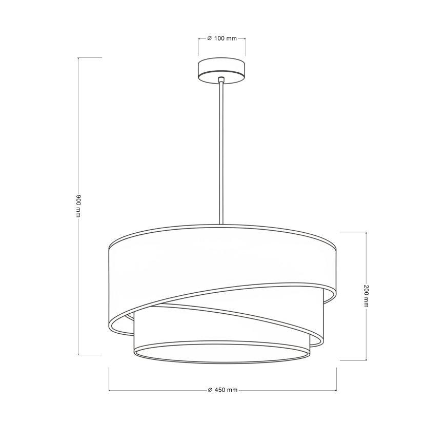 Brilagi - Závesný luster na lanku ARROW 1xE27/60W/230V pr. 45 cm béžová/zelená/biela