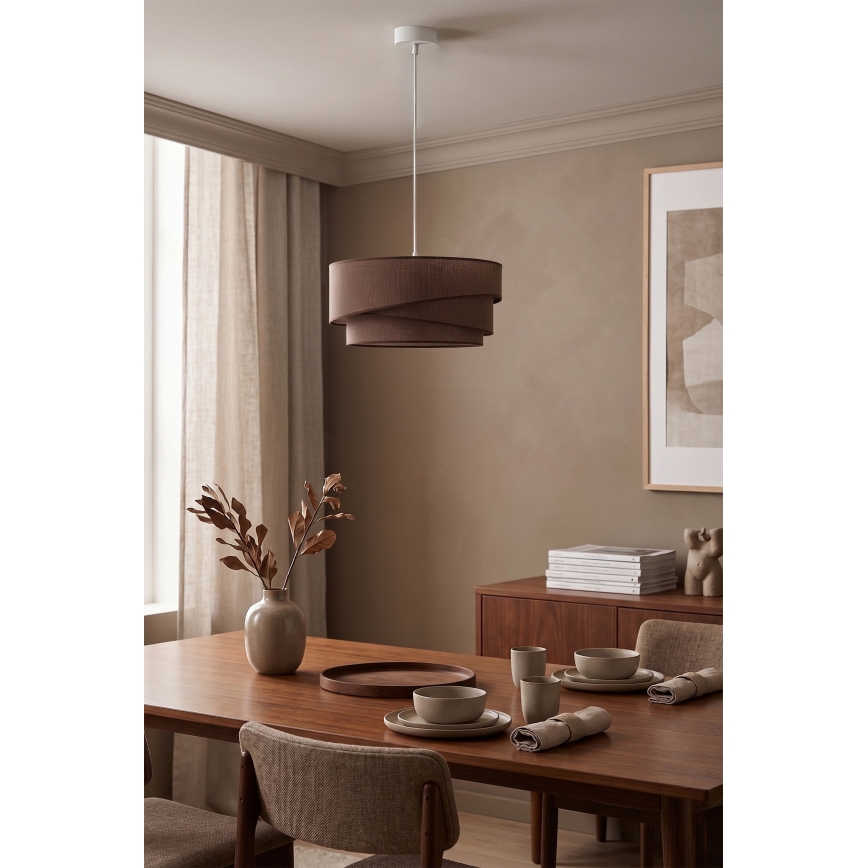 Brilagi - Závesný luster na lanku ARROW 1xE27/60W/230V priemer 45 cm, hnedý