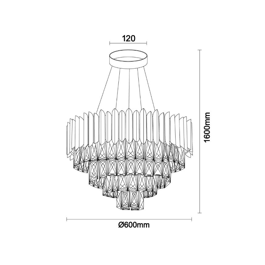 Brilagi - Závesný luster na lanku CARLOS 9xE14/40W/230V priemer 60 cm