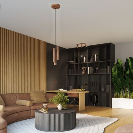 Brilagi - Závesný luster na lanku CRESTO 1xGU10/10W/230V hnedá