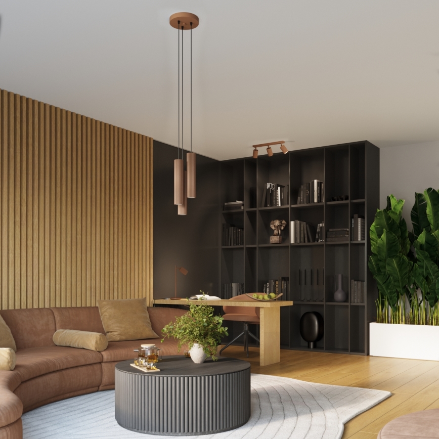 Brilagi - Závesný luster na lanku CRESTO 1xGU10/10W/230V hnedá