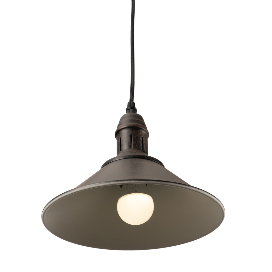 BRILAGI - Závesný luster na lanku FORGE 1xE27/60W/230V pr. 22 cm hnedý