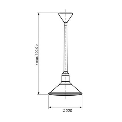 BRILAGI - Závesný luster na lanku FORGE 1xE27/60W/230V pr. 22 cm hnedý