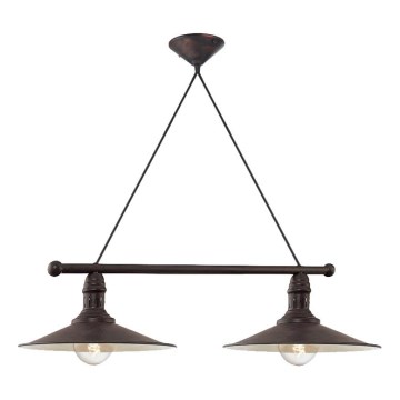 Brilagi - Závesný luster na lanku FORGE 2xE27/60W/230V čierna