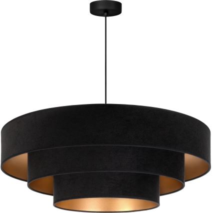 Brilagi - Závesný luster na lanku LUNETA 3xE27/60W/230V pr. 80 cm čierna/zlatá