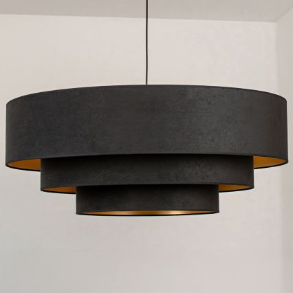 Brilagi - Závesný luster na lanku LUNETA 3xE27/60W/230V pr. 80 cm čierna/zlatá