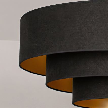 Brilagi - Závesný luster na lanku LUNETA 3xE27/60W/230V pr. 80 cm čierna/zlatá