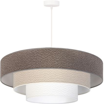 Brilagi - Závesný luster na lanku LUNETA 3xE27/60W/230V priemer 80 cm sivá/krémová/biela