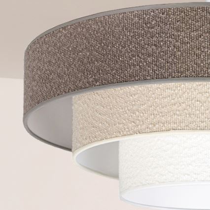 Brilagi - Závesný luster na lanku LUNETA 3xE27/60W/230V priemer 80 cm sivá/krémová/biela