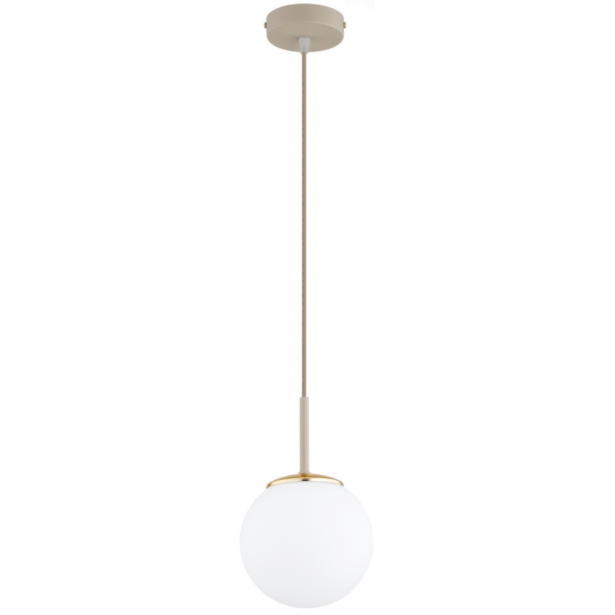 Brilagi - Závesný luster na lanku MILO ECRU 1xE27/60W/230V béžová/zlatá