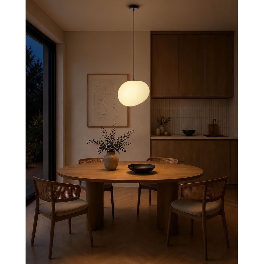 BRILAGI - Závesný luster na lanku PEBBLES 1xE27/40W/230V pr. 30 cm čierna