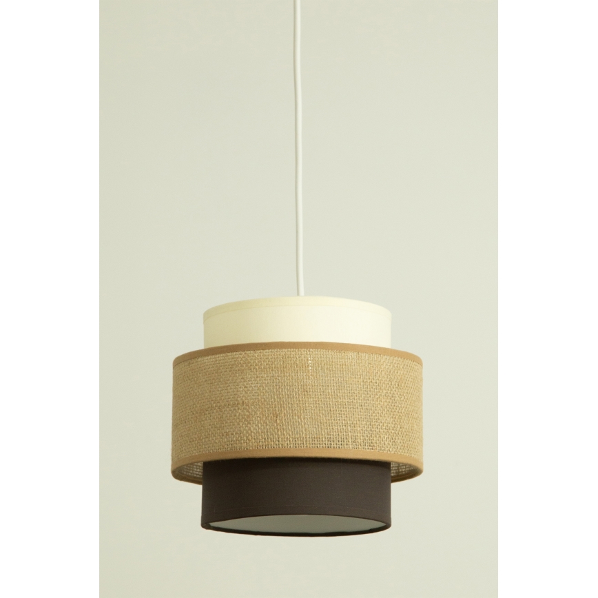 Brilagi - Závesný luster na lanku RESNA 1xE27/60W/230V pr. 20 cm béžová/čierna