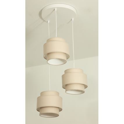 Brilagi - Závesný luster na lanku RESNA 3xE27/60W/230V priemer 45 cm béžový