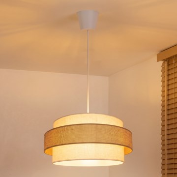 Brilagi - Závesný luster na lanku SPACE 1xE27/60W/230V pr. 40 cm béžová/krémová