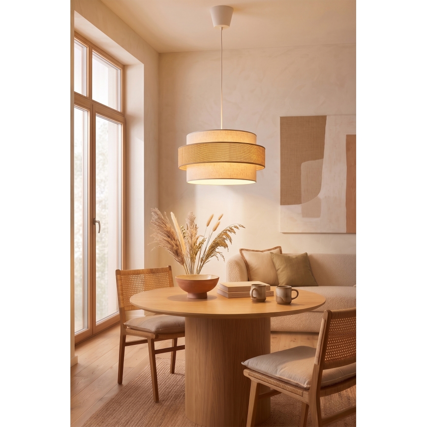Brilagi - Závesný luster na lanku SPACE 1xE27/60W/230V pr. 40 cm béžová/krémová