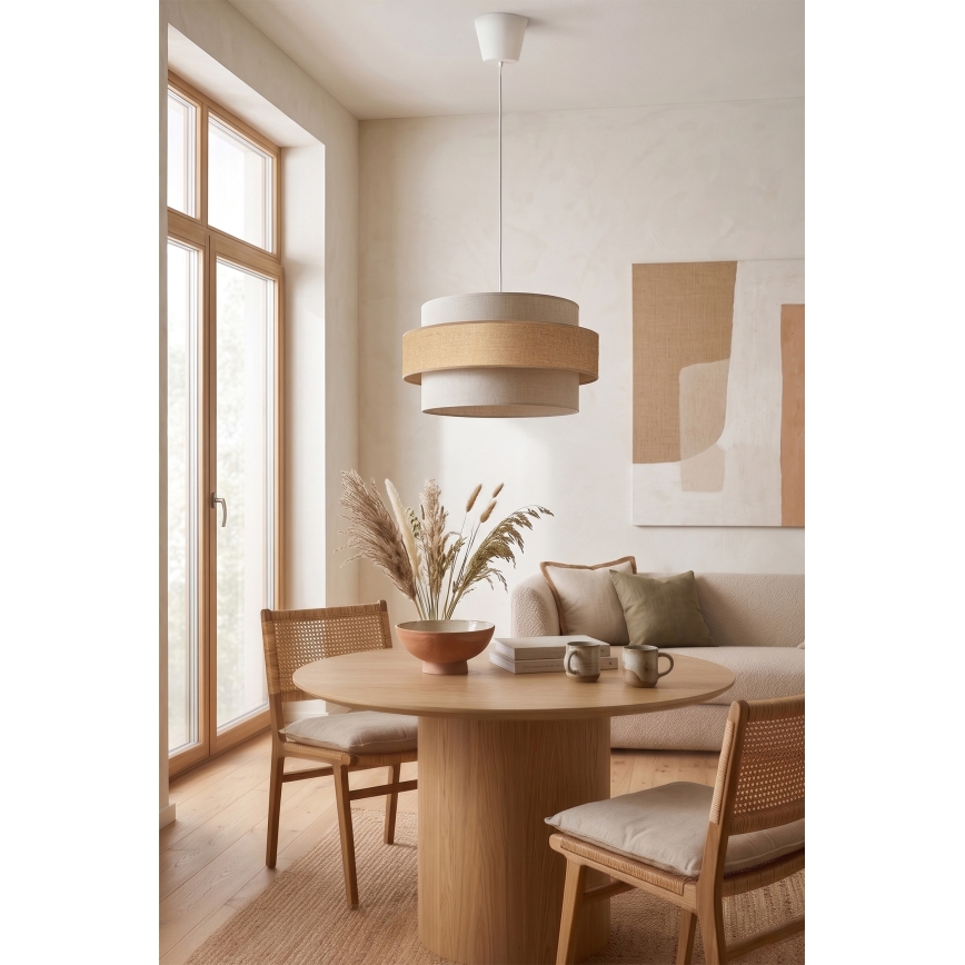 Brilagi - Závesný luster na lanku SPACE 1xE27/60W/230V pr. 40 cm béžová/krémová