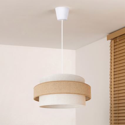 Brilagi - Závesný luster na lanku SPACE 1xE27/60W/230V pr. 40 cm béžová/krémová