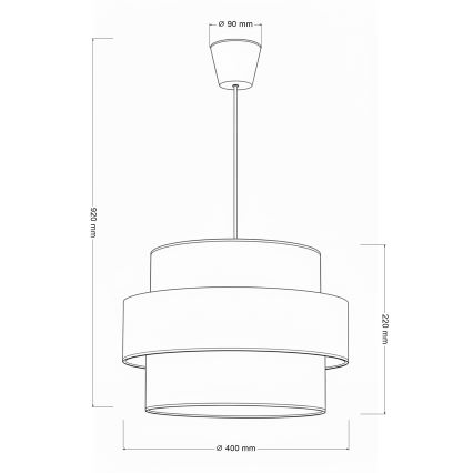 Brilagi - Závesný luster na lanku SPACE 1xE27/60W/230V pr. 40 cm béžová/krémová
