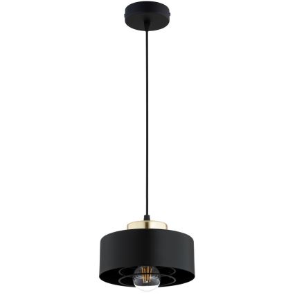 Brilagi - Závesný luster na lanku SPRING 1xE27/60W/230V pr. 20 cm čierna/zlatá