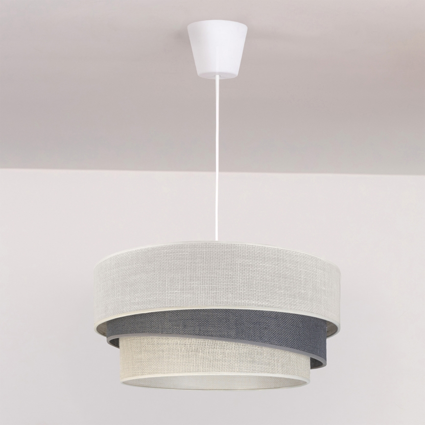 Brilagi - Závesný luster na lanku TRIO 1xE27/60W/230V pr. 40 cm krémová/sivá