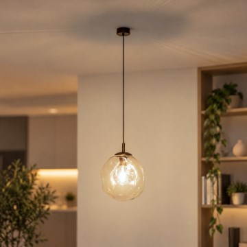 BRILAGI - Závesný luster na lanku VULCANO 1xE27/15W/230V pr. 25 cm bronzová/dymová béžová