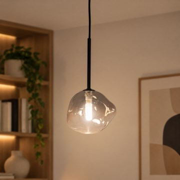BRILAGI - Závesný luster na lanku VULCANO 1xG9/8W/230V pr. 15 cm čierna/dymová čierna