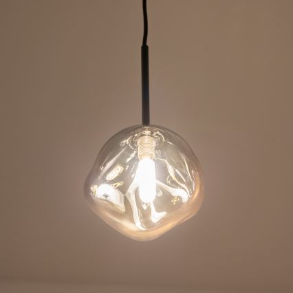 BRILAGI - Závesný luster na lanku VULCANO 1xG9/8W/230V pr. 15 cm čierna/dymová čierna