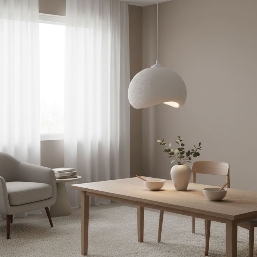 Brilagi - Závesný luster na lanku WABI SABI 1xE27/40W/230V pr. 34 cm biely