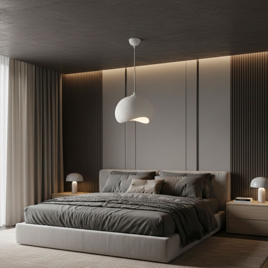 Brilagi - Závesný luster na lanku WABI SABI 1xE27/40W/230V pr. 34 cm biely