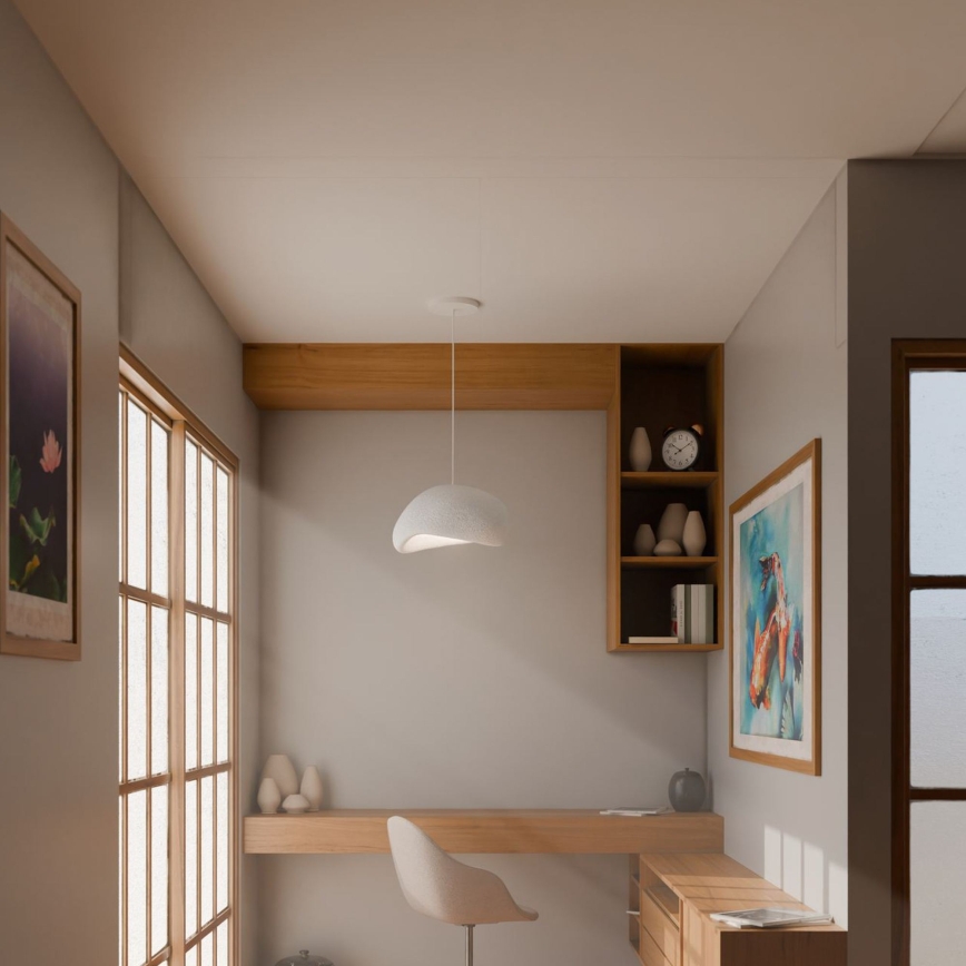 Brilagi - Závesný luster na lanku WABI SABI 1xE27/40W/230V pr. 35 cm biely