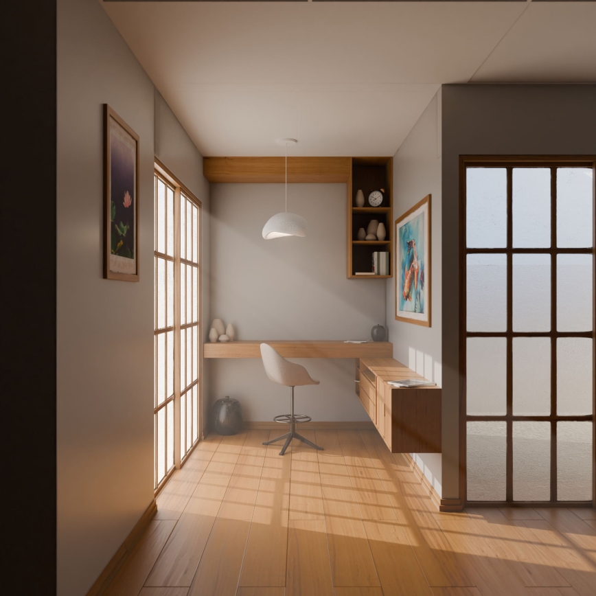 Brilagi - Závesný luster na lanku WABI SABI 1xE27/40W/230V pr. 35 cm biely