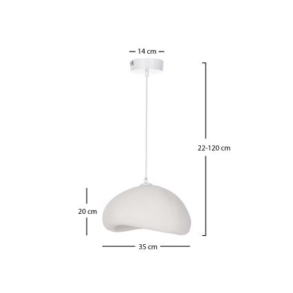 Brilagi - Závesný luster na lanku WABI SABI 1xE27/40W/230V pr. 35 cm biely