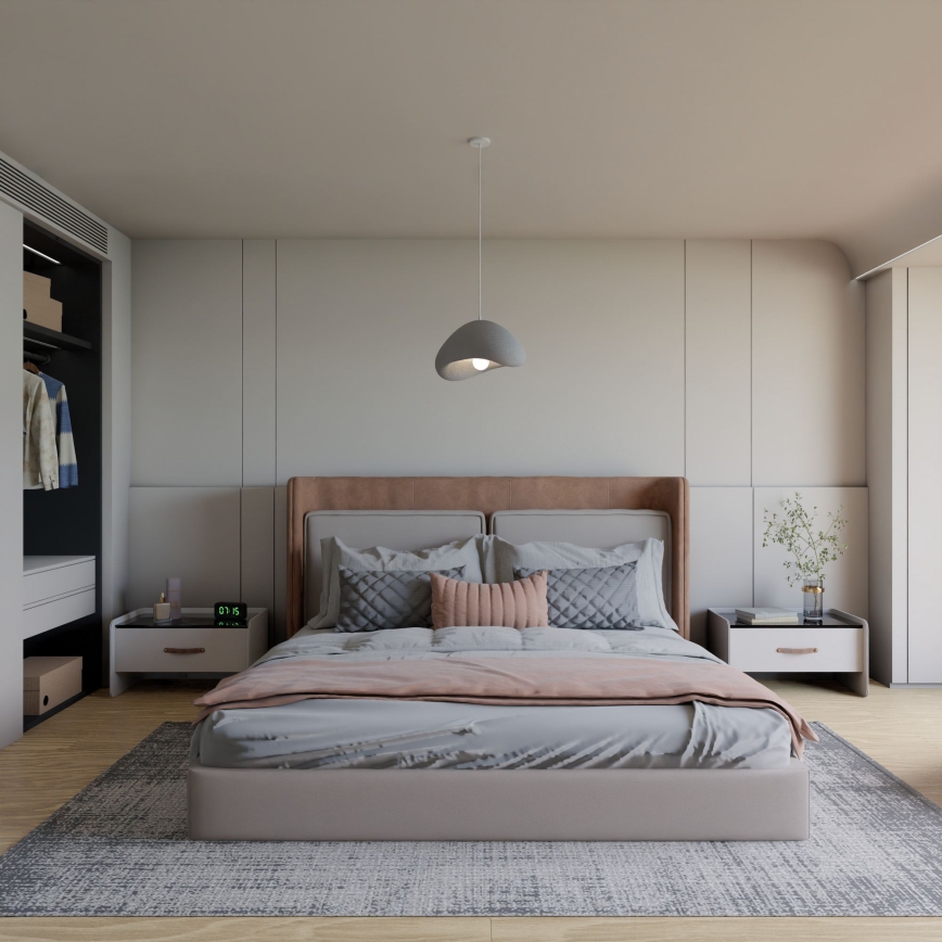 Brilagi - Závesný luster na lanku WABI SABI 1xE27/40W/230V, priemer 33 cm, sivá