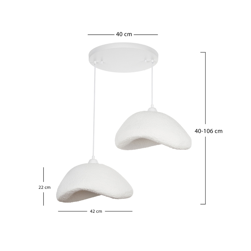 Brilagi - Závesný luster na lanku WABI SABI 2xE27/40W/230V pr. 74 cm biela