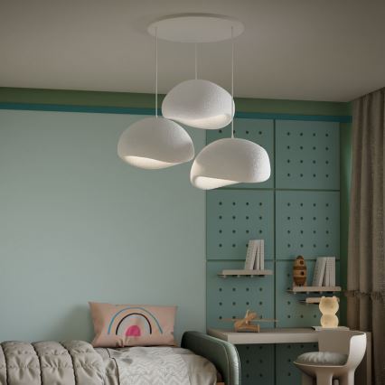 Brilagi - Závesný luster na lanku WABI SABI 3xE27/40W/230V biela