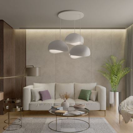 Brilagi - Závesný luster na lanku WABI SABI 3xE27/40W/230V biela