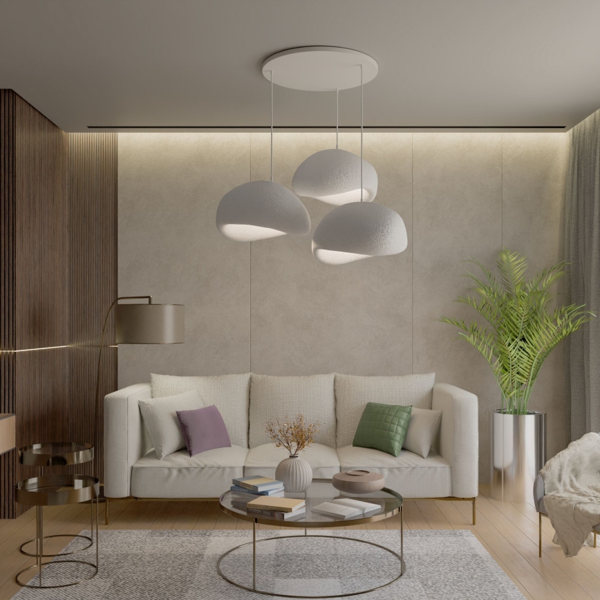 Brilagi - Závesný luster na lanku WABI SABI 3xE27/40W/230V biela