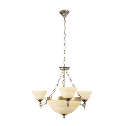 BRILAGI - Závesný luster na reťazi DAHLIA 6xE27/40W/230V pr. 74 cm mosadz