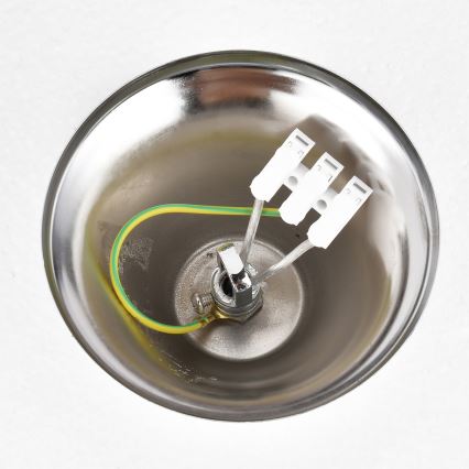 Brilagi – závesný luster na reťazi ECLIPSE 5×E14/10W/230V, pr. 38 cm, strieborný