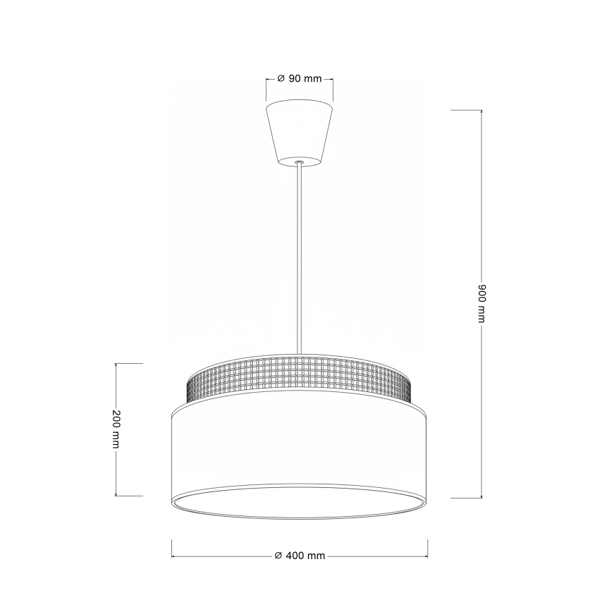 Brilagi - Závesný luster PADOVA na lanku 1xE27/60W/230V pr. 40 cm béžový