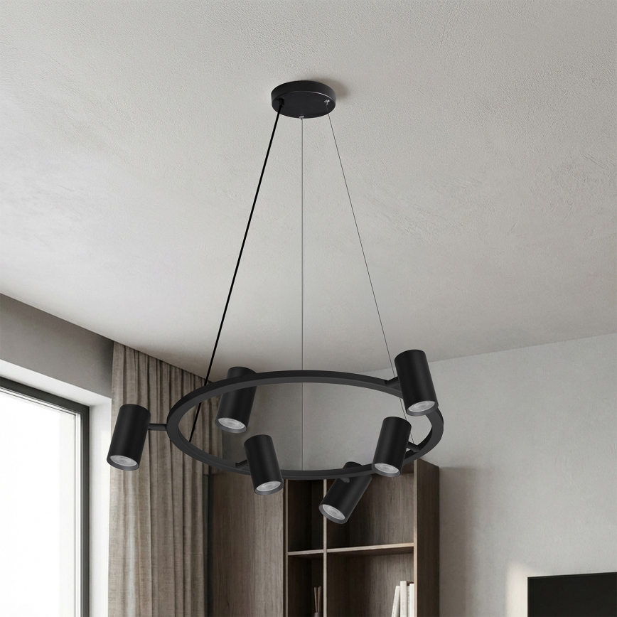 Brilagi - Závesný luster SELE 6xGU10/30W/230V čierny