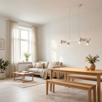 Brilagi - Závesný luster SELE na lanku 4xGU10/30W/230V biely