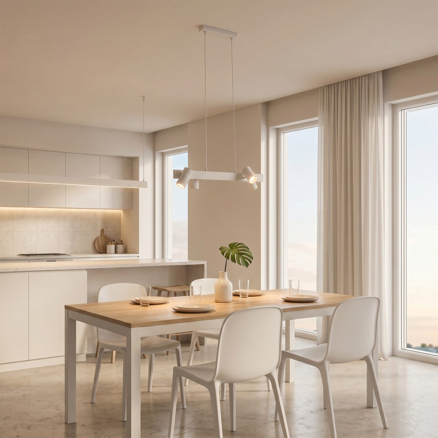 Brilagi - Závesný luster SELE na lanku 4xGU10/30W/230V biely