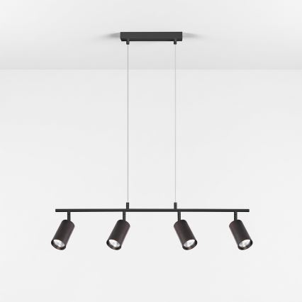 Brilagi - Závesný luster SELE na lanku 4xGU10/30W/230V čierny
