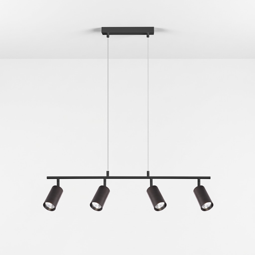 Brilagi - Závesný luster SELE na lanku 4xGU10/30W/230V čierny