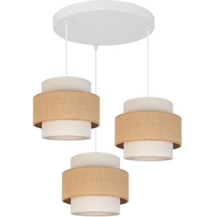 Brilagi - Závesný luster SPACE 3xE27/60W/230V priemer 40 cm béžová/krémová