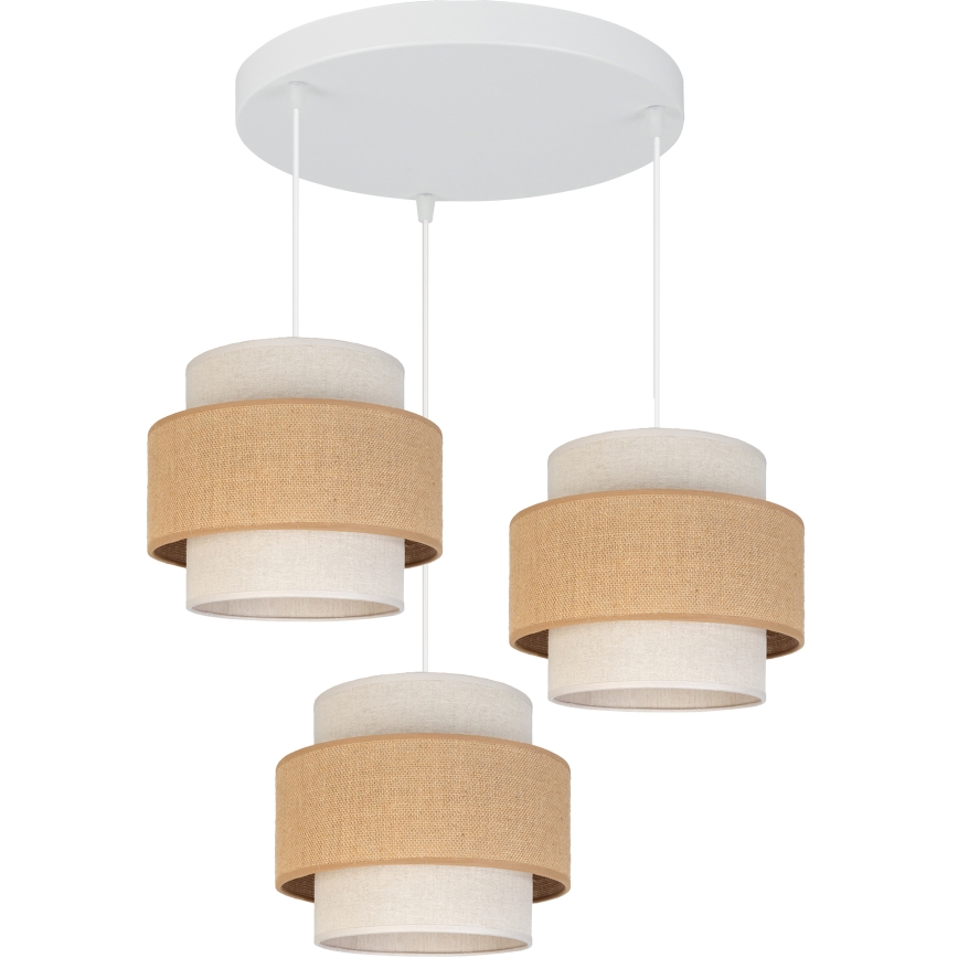 Brilagi - Závesný luster SPACE 3xE27/60W/230V priemer 40 cm béžová/krémová