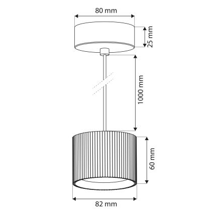 Brilagi - Závesný luster STRIPY na lane 1xGX53/15W/230V čierny